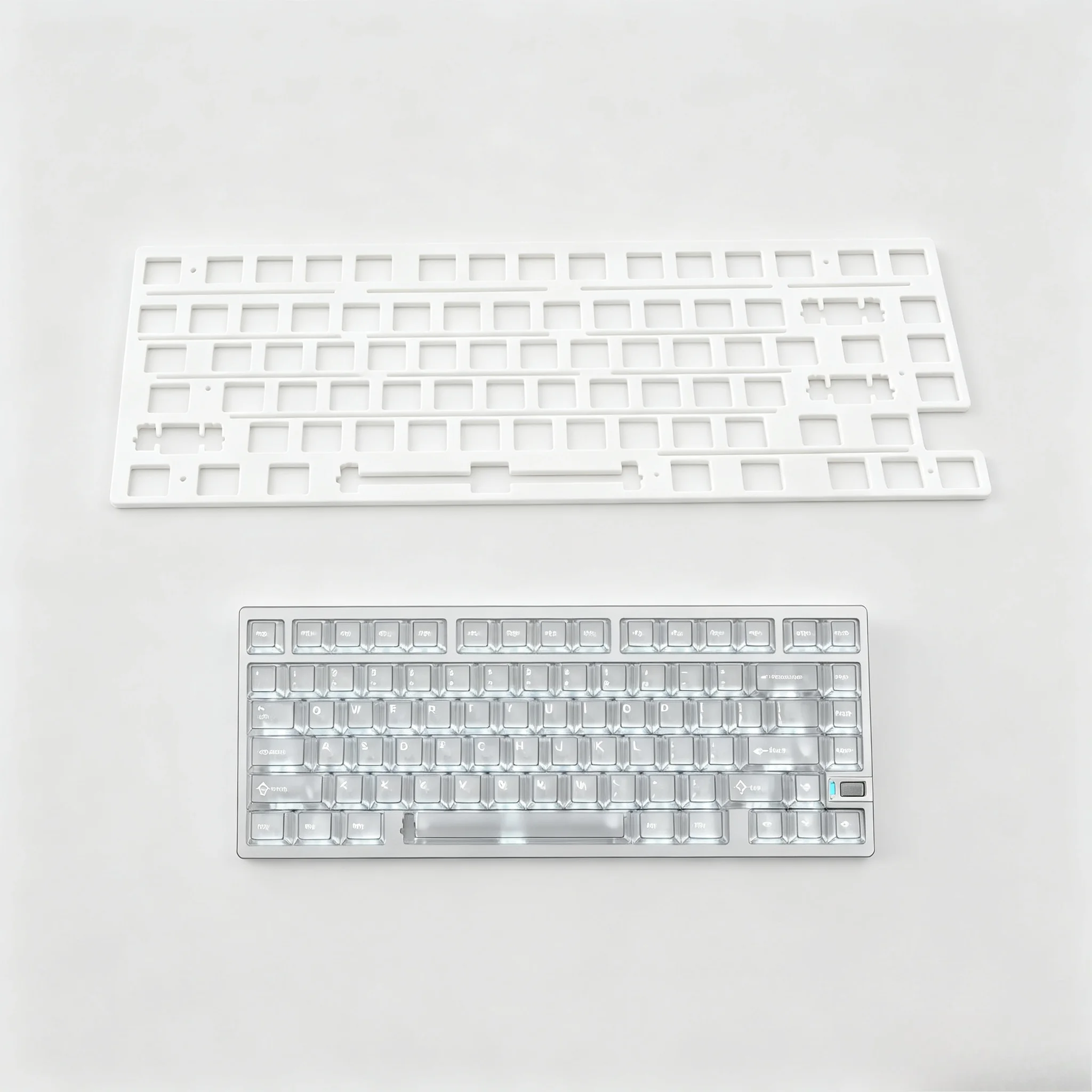 Weikav NUT75 Keyboard Plate Customized PP PC POM FR4 Horizontal Slotted Positioning Plate for Mechanical Keyboard Accessories