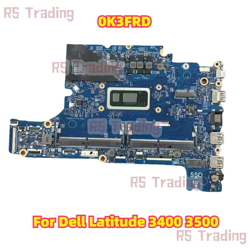 

17938-1 для материнской платы ноутбука Dell Latitude 3400 3500, 0K3FRD I5-8265U, тест в порядке