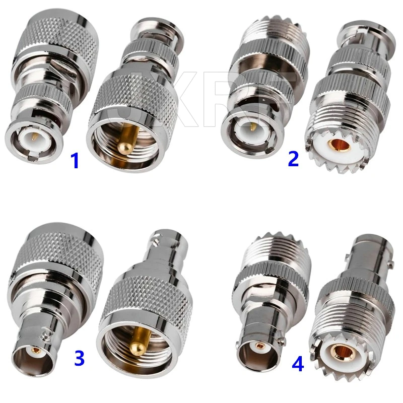 JXRF SMA BNC UHF zu SMA SMB MCX MMCX BNC TNC UHF N F Typ SO239 PL259 RF Koaxialadapter Steckverbinder Kombination 4-teilig – Detail 16