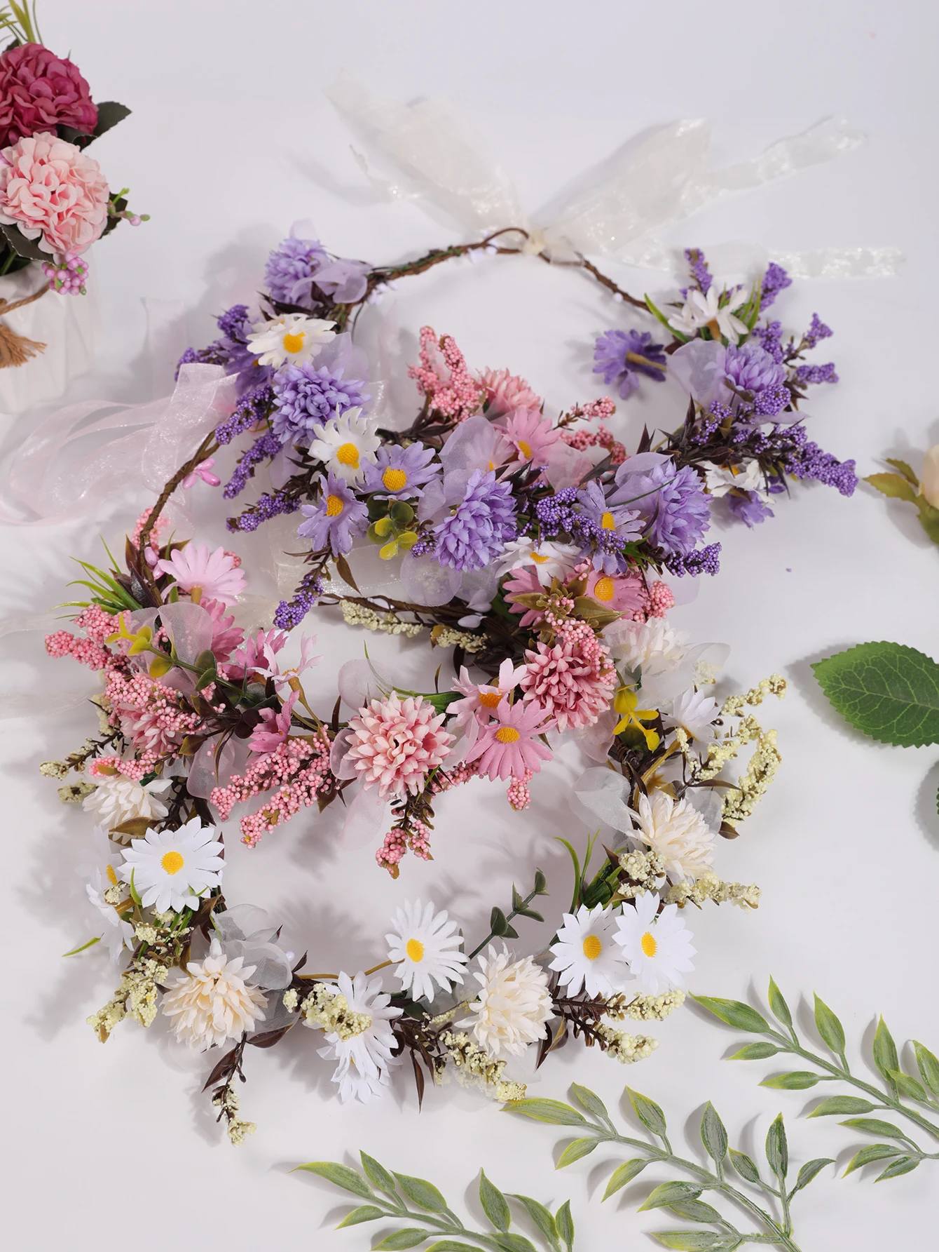 1 super Sensens department simulation flower flower seaside resort shooting headdress wreath