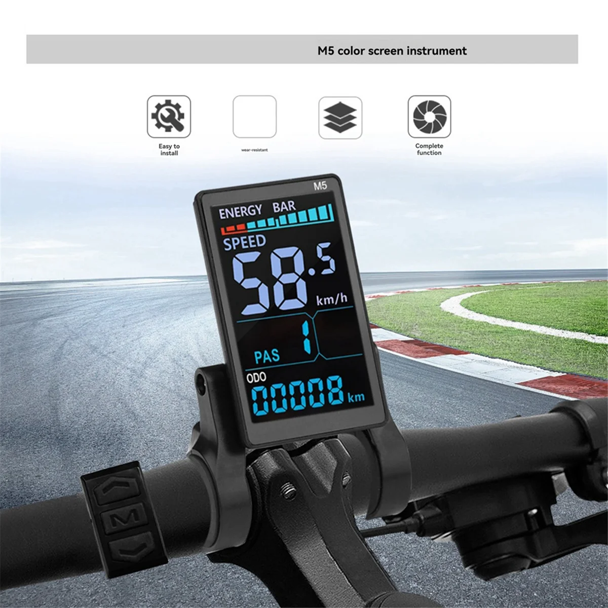 

A72Z M5 Electric Bike Color LCD Display Meter 36V 48V/30A 12 Tube Sine Wave Controller E Scooter LCD Panel for Mountain EBike