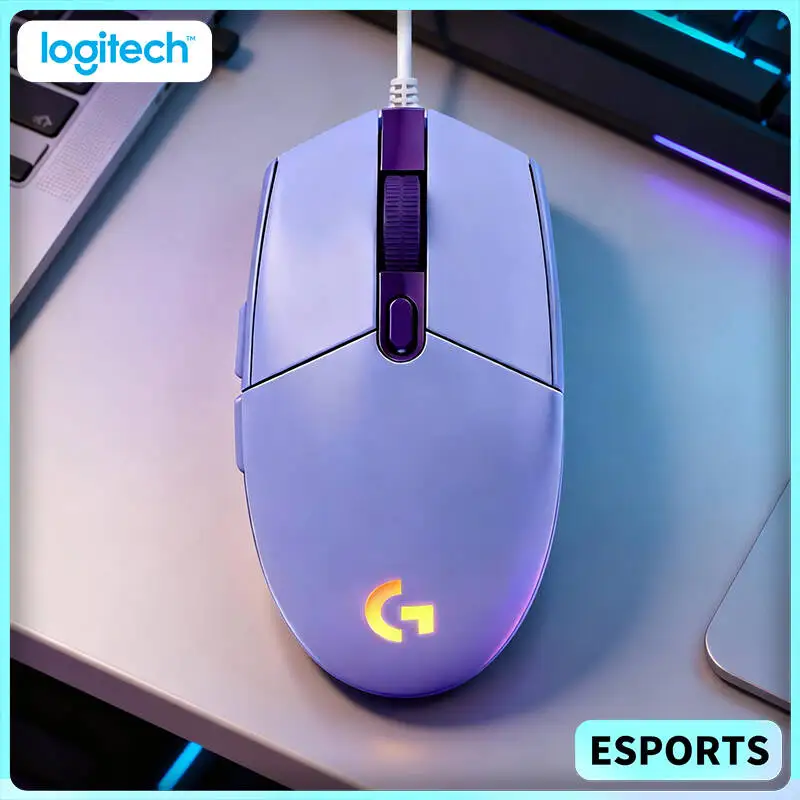 

Игровая мышь Logitech G102, регулируемое разрешение 200-8000 DPI, 16,8 млн RGB-цветов, 6 настраиваемых кнопок для ПК и Mac