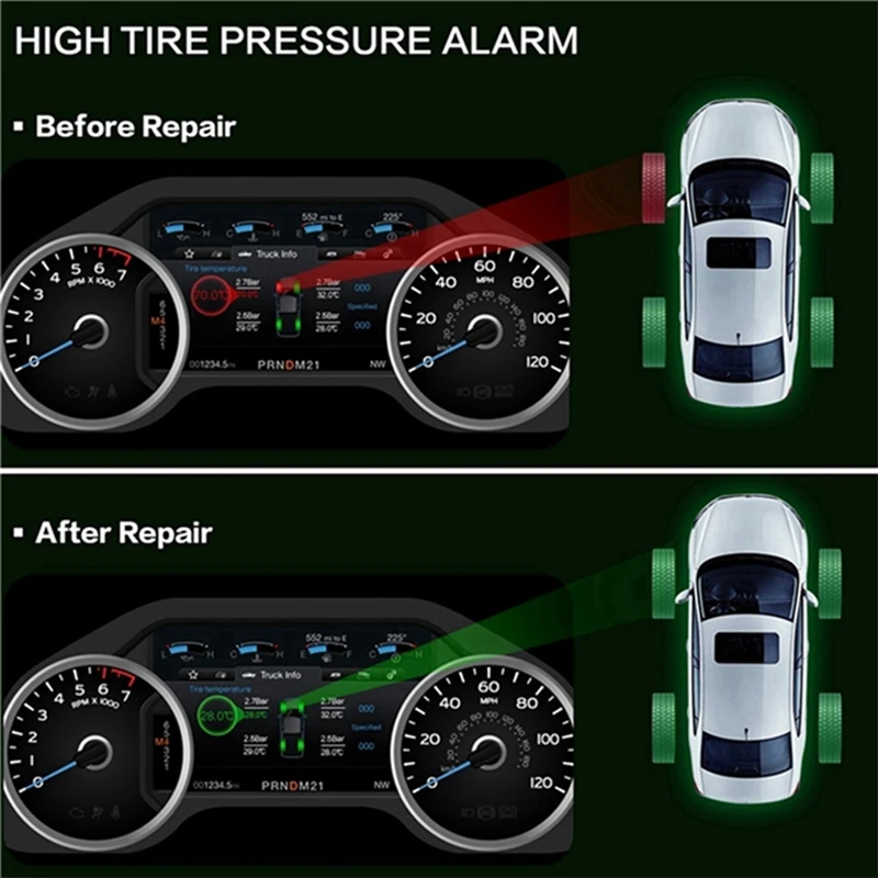 Sensor de presión de neumáticos programable TPMS MX, Monitor 2 en 1 de 8 piezas, 315MHZ + 433Mhz, para herramienta Autel TS408, TS508, ITS600