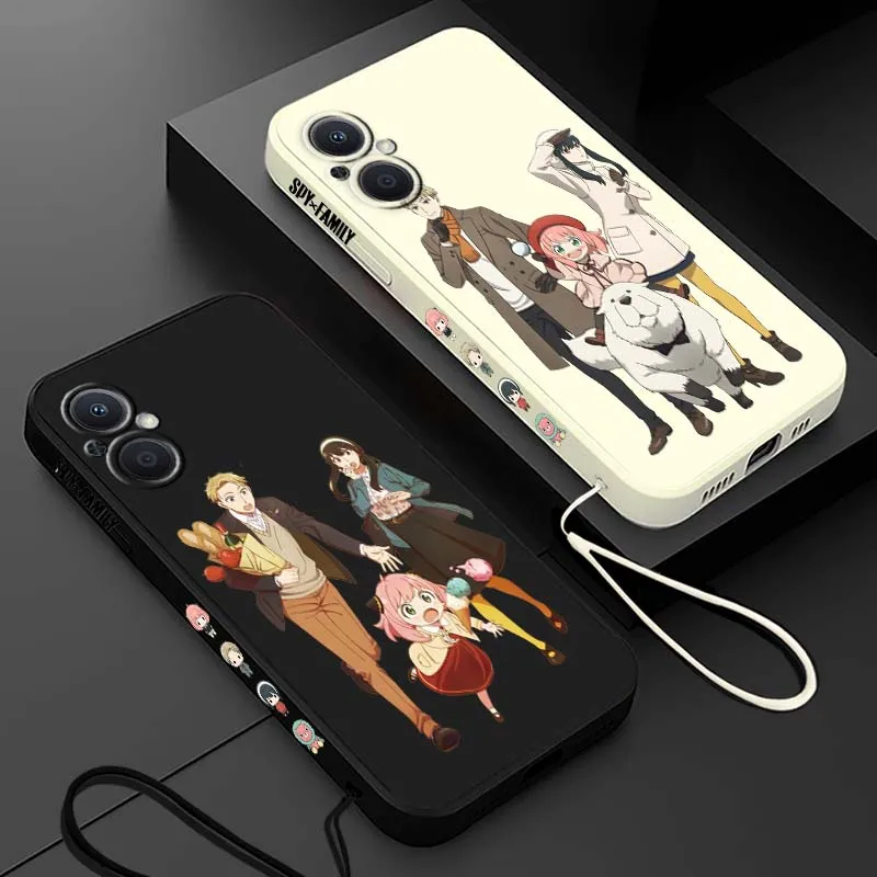 

Spy Family Anya Forger For OPPO Reno 15 13 12 10 7 6 5 A96 A78 A74 A58 A40 A6 Pro Lite Liquid Left Rope Phone Case Cover