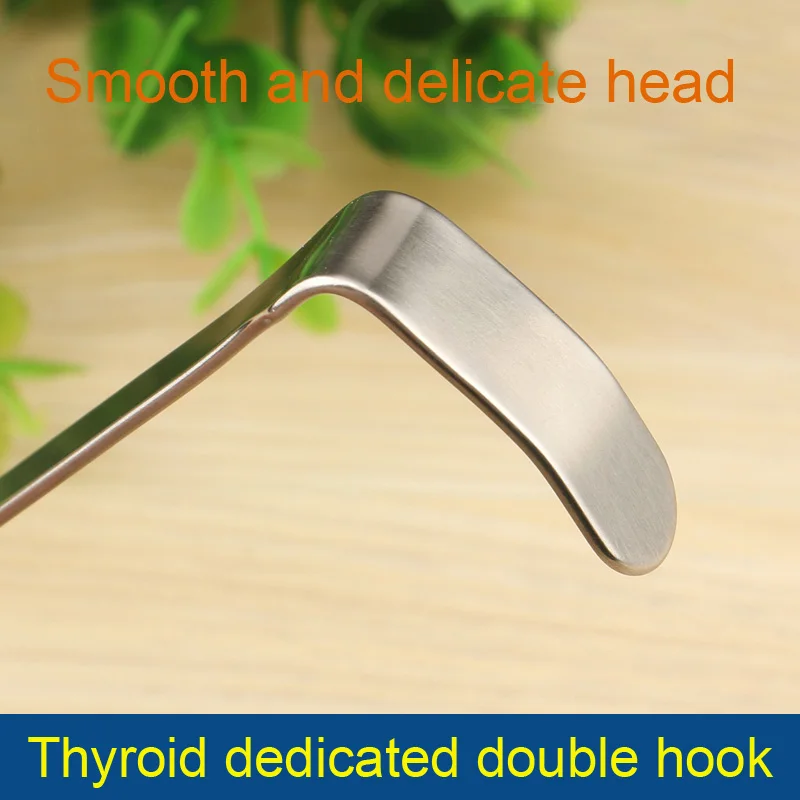 Beauty thyroid stainless steel double hook plate right angle hook pull plastic hook eyelid tool