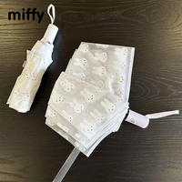 Miffy Frosted Transparent Umbrella Lovely Students Fully Automatic Portable Children's Cartoon Folding Umbrella