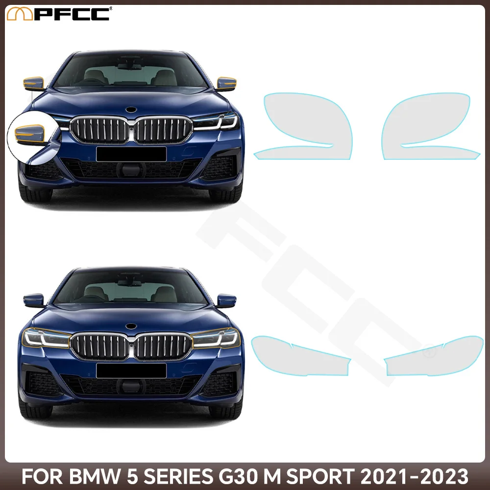 

Protection Film For BMW 5 Series G30 M 2021-2023 Headlight Rearview PPF Precut Kit Clear Anti Scratch Transparent Sticker