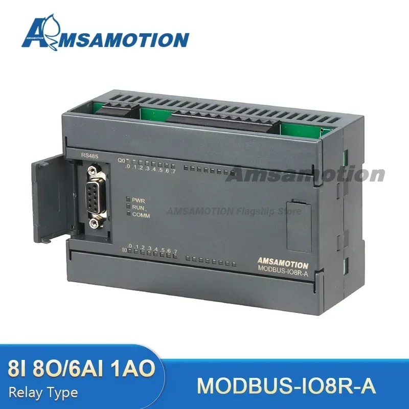 amsamotion-standard-modbus-io8r-a-rtu-8-way-relay-module-6ai-1ao-analog-input-output-485-digital-communication-board-8di-8do