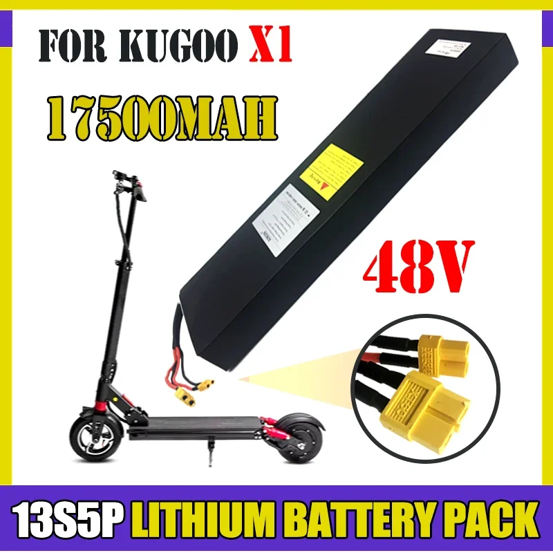 

48V 17500mAh Scooter Battery for Kugoo X1/X1 Plus 48V 13s5p 17.5Ah Lithium Battery pack with BMS