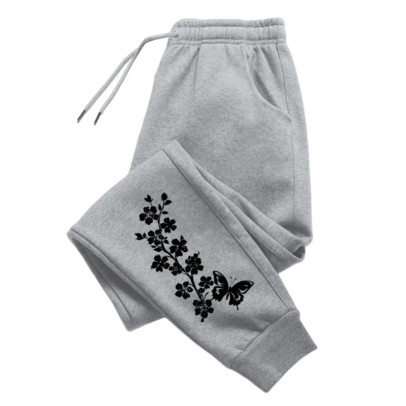

New Women's Butterfly Printed Sports Pants All Season Daily Casual Sports Running Pants Women's Gym Fitness Pants
