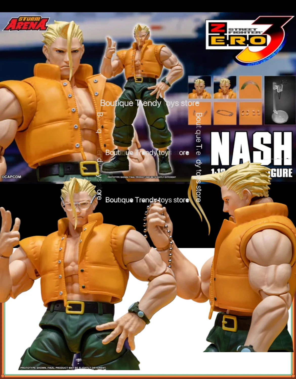 

В наличии: ST STORM TOYS Teenage Street Fighter 3 NASH 1/12 Коллекционная фигурка-модель, подарок, аниме-модель, подвижная фигурка