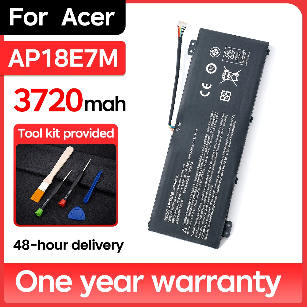 

BNN NEW Genuine AP18E7M 300 PH315-52 Battery For Acer Predator Helios PH317-53 Laptop battery 3720mah