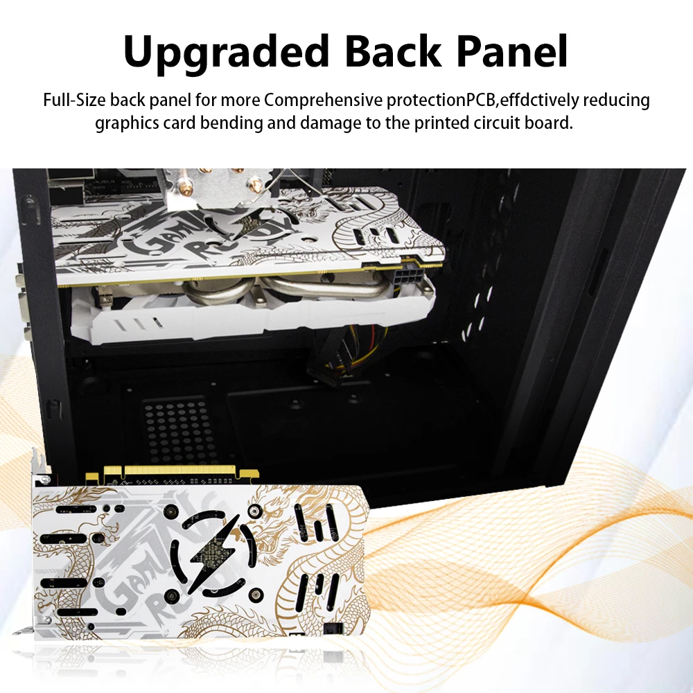 بطاقة فيديو AIBOMAN AMD RX580 8GB بطاقة الرسومات GDDR5 256Bit 2048SP Dragon Series بطاقات فيديو الألعاب مكون الكمبيوتر المكتبي