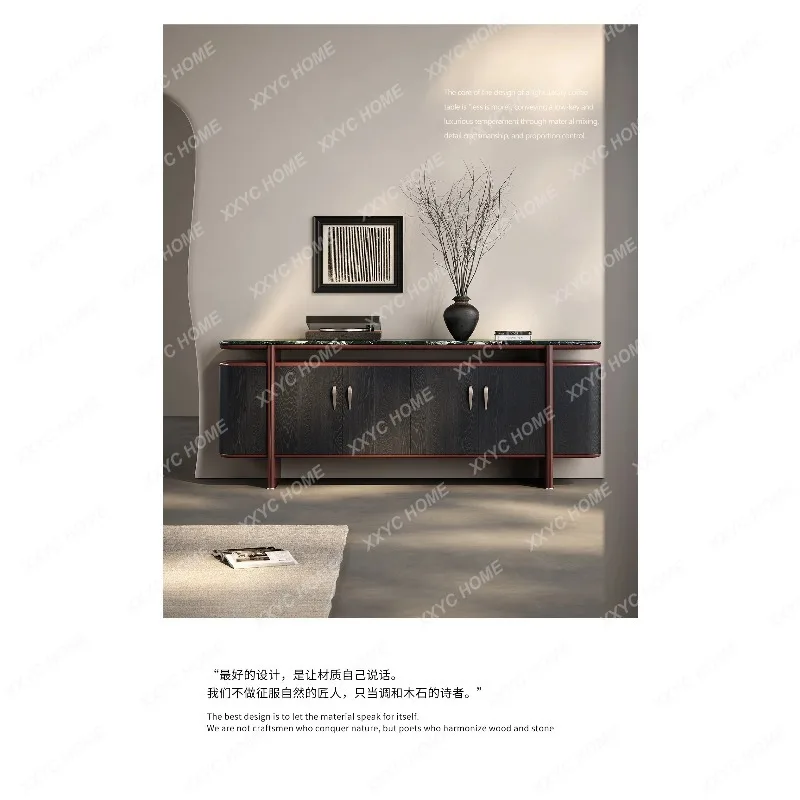 LL  minimalist luxury stone dining side cabinet, living room,large apartmentvillaluxury dining room,storage entrance cabinet