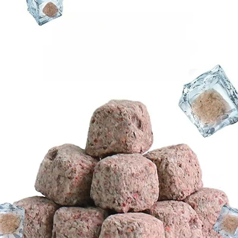 High Protein Freeze-Dried Bloodworm Shrimp Blocks - Natural Fish Food for Guppy Growth, Health & Color Enhancement