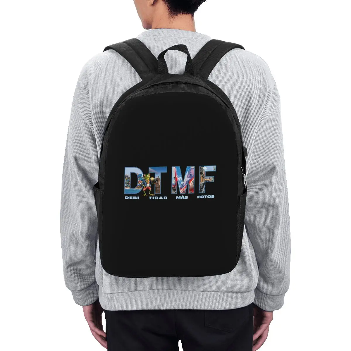 Bads Bunnys Debi Tirar Mas Fotos DTMF Backpack Travel Notebook Bag Computer College Student School Bag Laptop