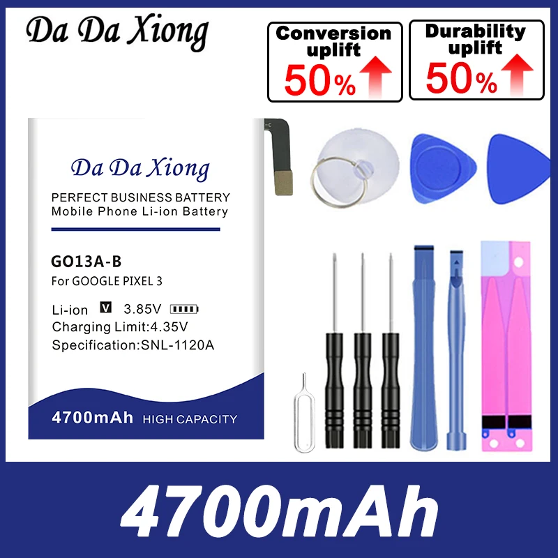 

DaDaXiong New Pattern High Quality 4700mAh G013A-B Replace The Battery For HTC GOOGLE PIXEL 3 G013B G013A + Tools