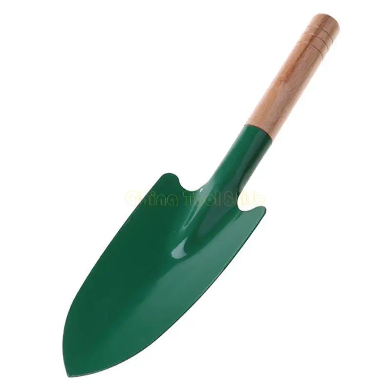 57QF Wooden Handle Reinforced Gardening Shovel Loose Soil Planting Easy Use