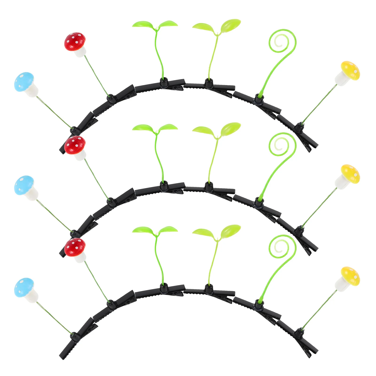 

30 шт., забавные заколки для волос с ростками, детские заколки в виде грибов для девочек, вечерние милые аксессуары для волос, набор заколок в виде грибов