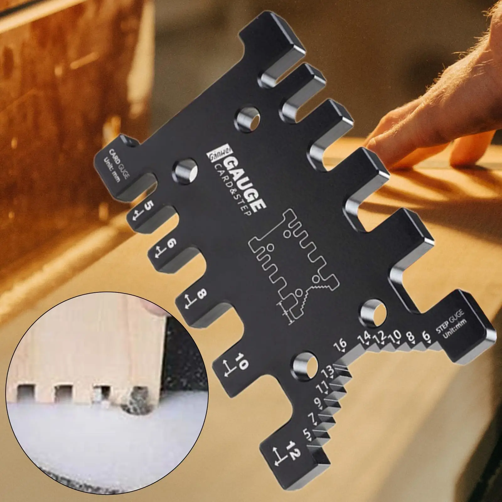 Tenon Caliper Woodworking And Scale Card Tool Machine Measuring Tool Ruler
