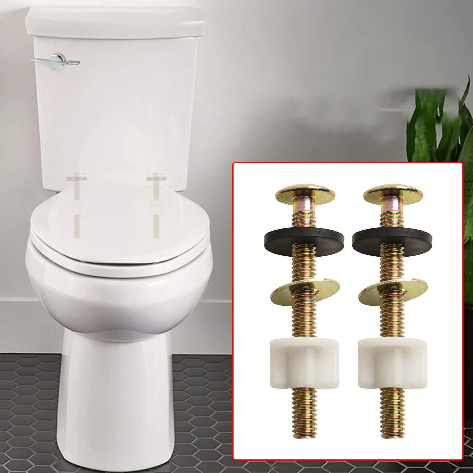 

Набор из 2/8 шт. прочных болтов для унитаза с пластиковыми гайками для жилых и коммерческих туалетов