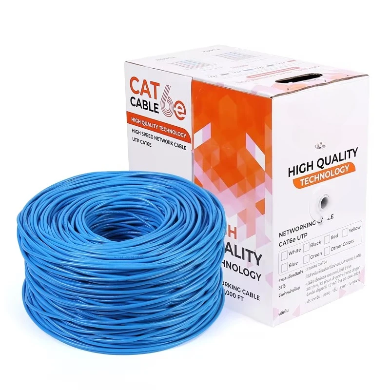 Cable de Red de Comunicación para Interiores CAT6 de 305 Metros (1000 Pies), Cable Ethernet UTP de 23 AWG, Productos en Stock