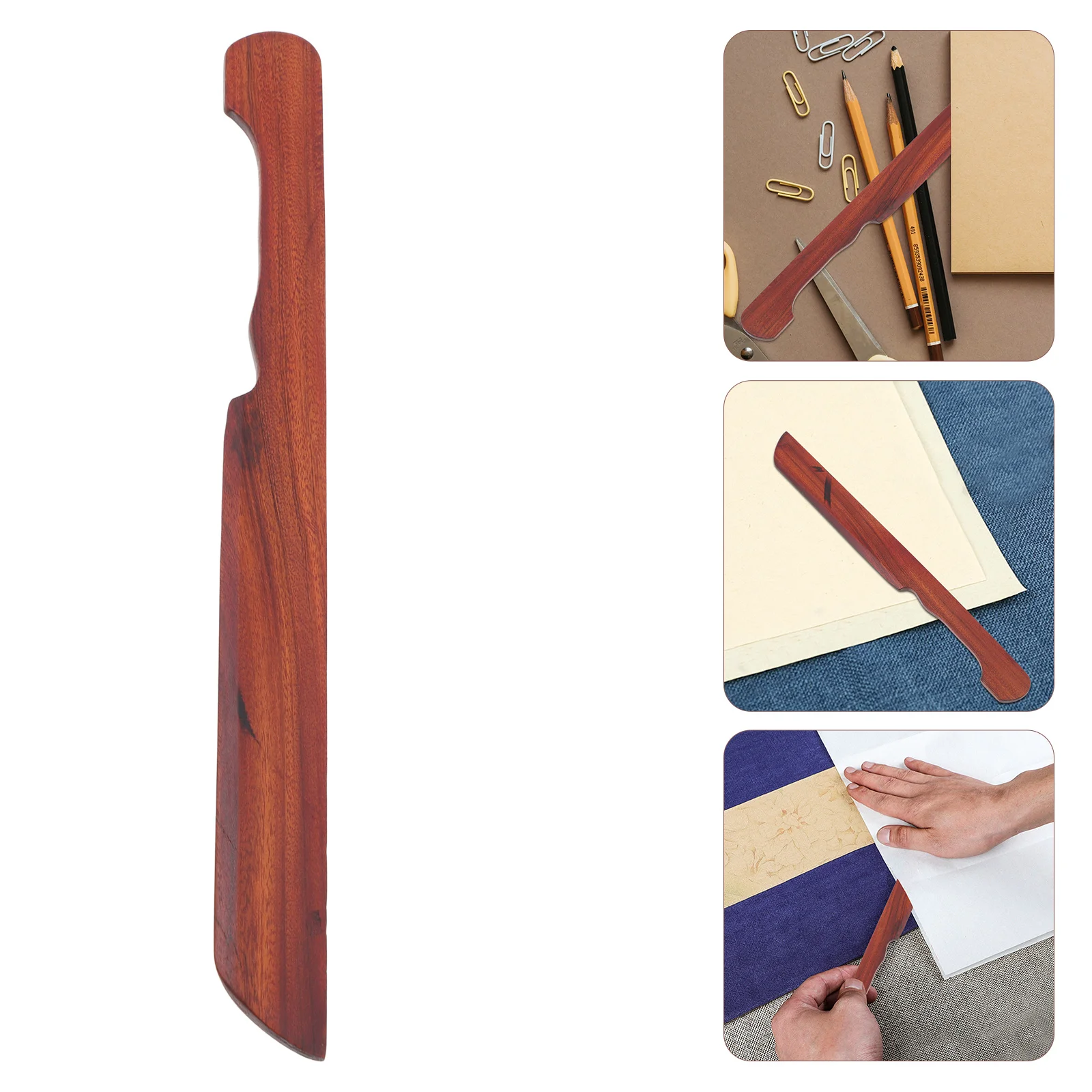 1 قطعة خشب الصندل الأحمر شوان الة قطع الورق السلس المواد الخشبية المحمولة رسالة فتاحة المغلف الشريحة القاطع ورقة قطع أداة مكتب #4