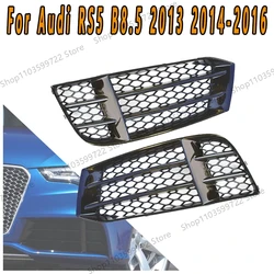 For Audi RS5 B8.5 2013 2014 2015 2016 Auto Side Front Bumper Honeycomb Mesh Fog Light Grille Grill Cover Car Accessories