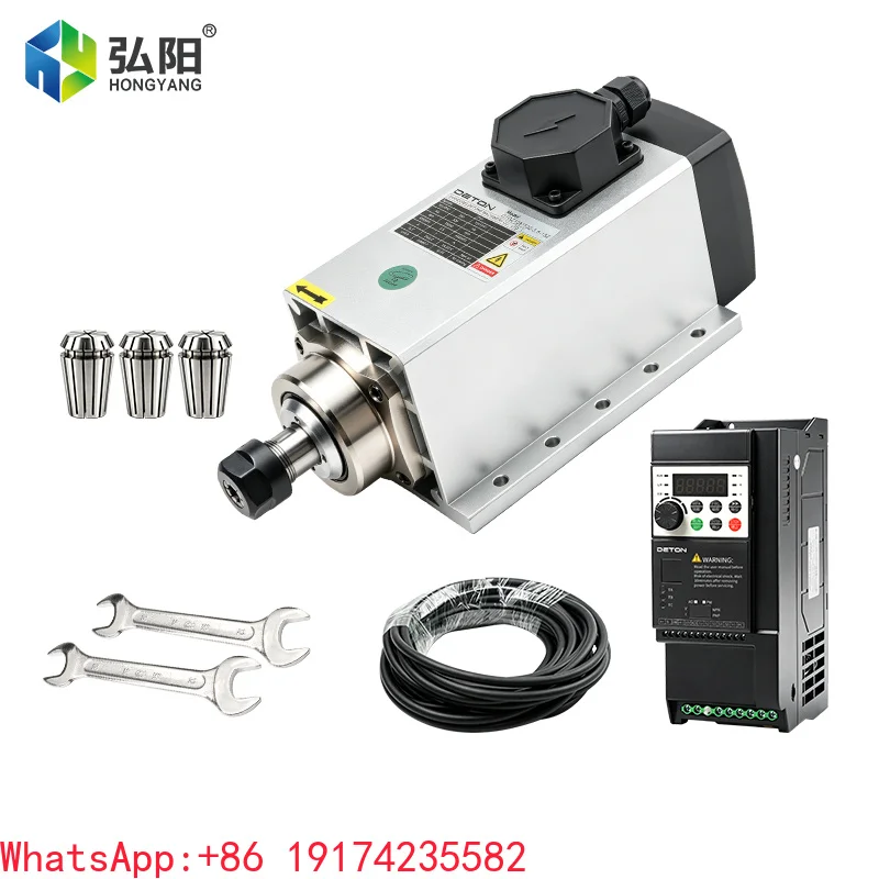 3.5KW Square Air-cooled Spindle Assembly 18000rpm 300hz ER20-A Nasal Joint Drilling Machine Spindle Set Of Six Pieces