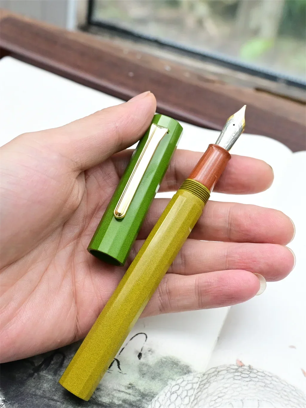 

No Nib Set Hand Made Cumberland Hard Rubber Twelve Sides Fountain Pen For Pilot 743/845 Sailor 21K Platinum 3776 BOCK/Schmidt