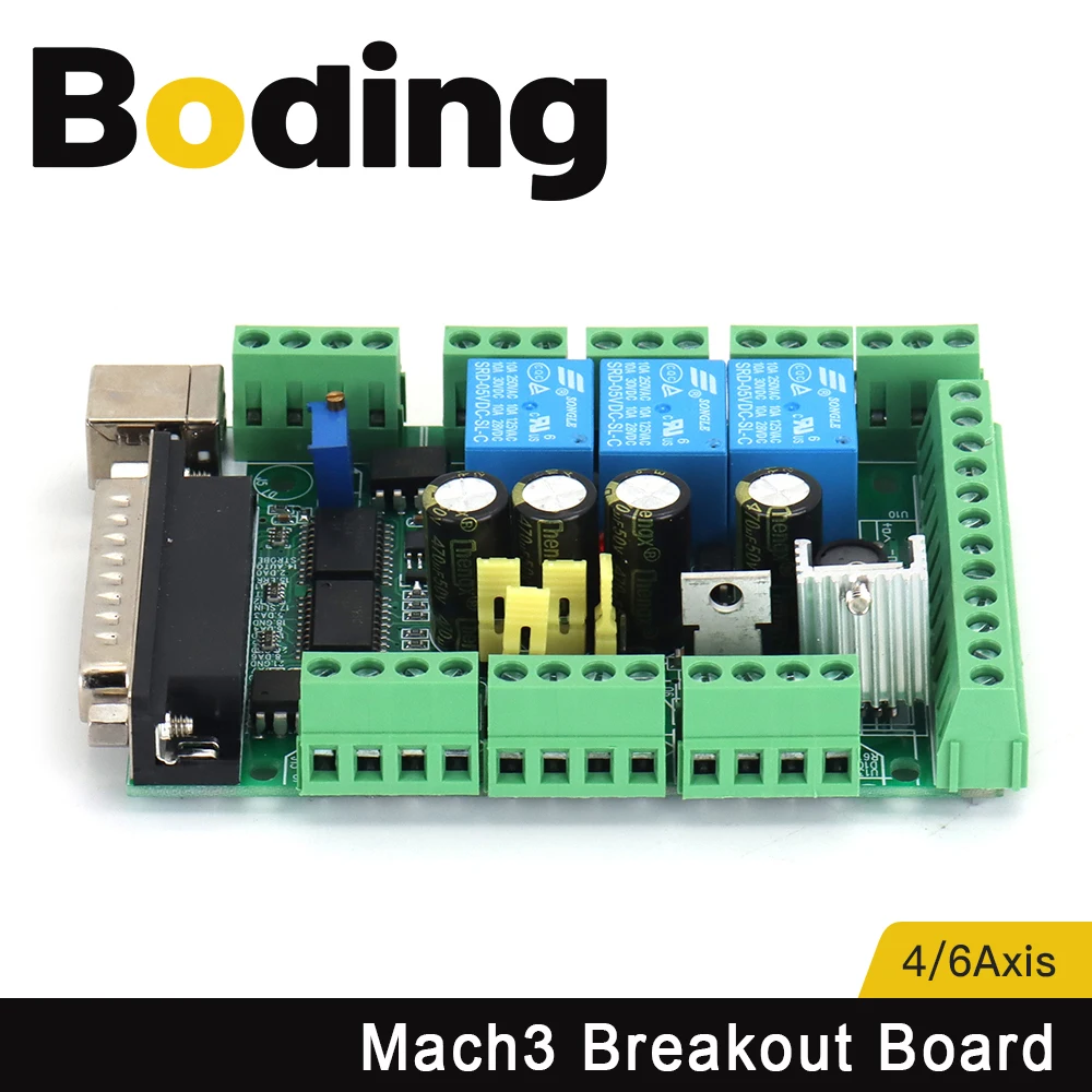 

BODING CNC Mach3 5Axis USB CNC Smooth Stepper Motion Controller Card Breakout Board for CNC Engraving 12-24V