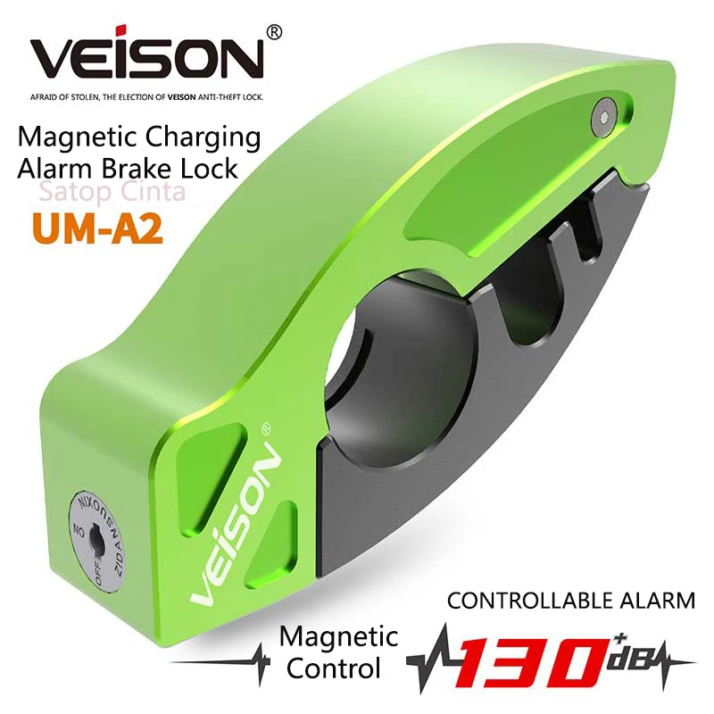 Veison Alarm 130db Warning Safety Padlock Motorcycle  Scooter Motorbike Brake Security Handlebar Disc Lock Anti-Theft Waterproof