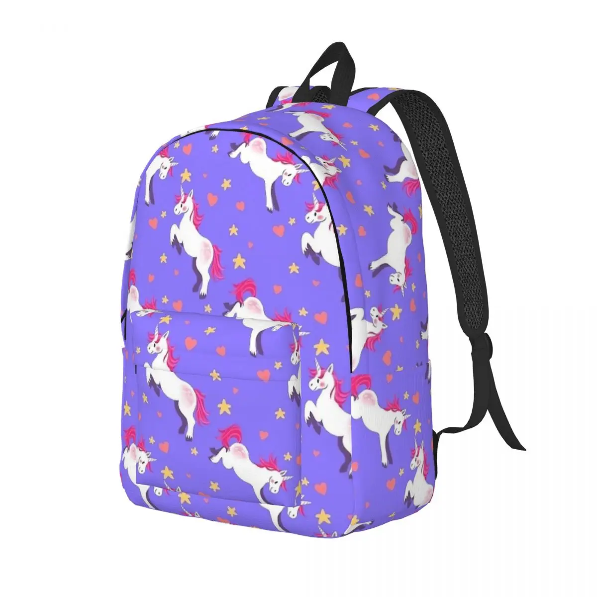 Mochila pequena do unicórnio para crianças, mochila da escola estudantil mochila de lona pônei bonito mágico, jardim de infância, menino, menina