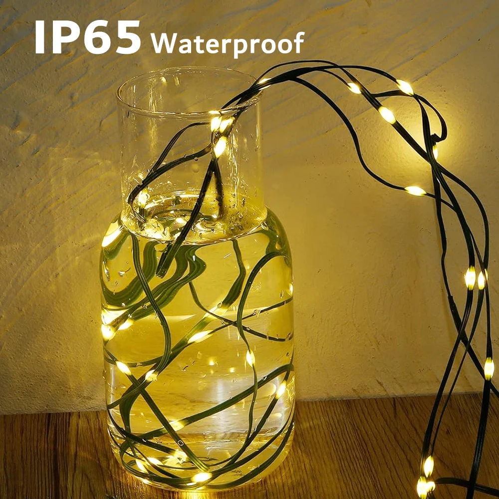 50M 100M PVC LED Solar Fairy Lights Outdoor Waterproof for Christmas Home Party Wedding Garden Decoration