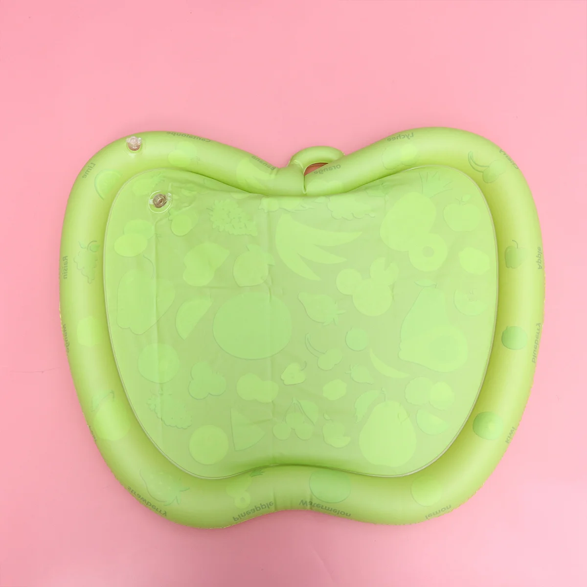 Nadmuchiwana mata wodna w kształcie jabłka, zielona, wytrzymała, dla niemowląt, wzmacniająca mięśnie ramion, nóg, szyi, rąk i koordynację wzrokowo-ruchowa.