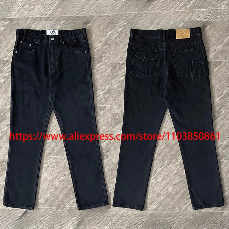 

Autumn Streetwear Project Capri Emergency Jeans Classic Embroidery Logo Vintage Washed Casual Pants