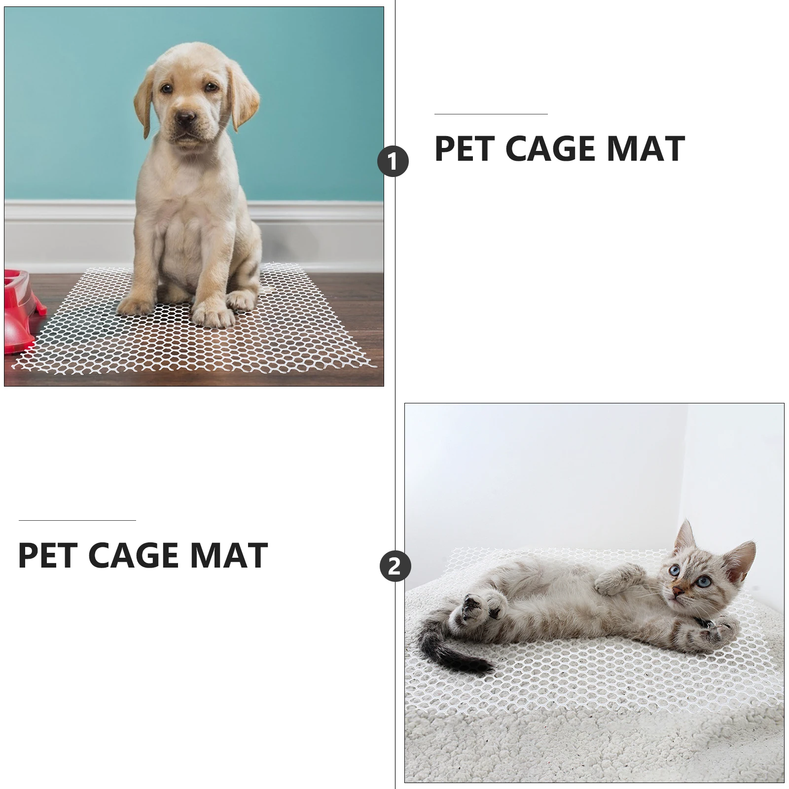 

3pcs Pet Pad for Puppy Dog Rabbit Cage Mat Non Slip Foot Pads Plastic Leak Proof Anti Skid Design Suitable Cages Clean Mat Pet