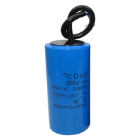 CD60 Motor Water Pump Starting Capacitor 250V 450V AC 50UF 75UF 100UF 150UF 200UF 250UF 300UF 350UF 400UF 500UF 600UF 800UF