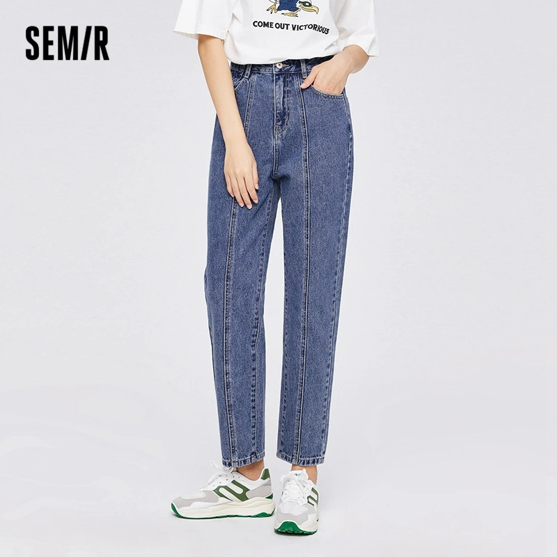 Semir Jeans Women Cotton Tapered Pants Thin And Fried Street 2022 Autumn New Style Old Trousers Retro Trend All-Match