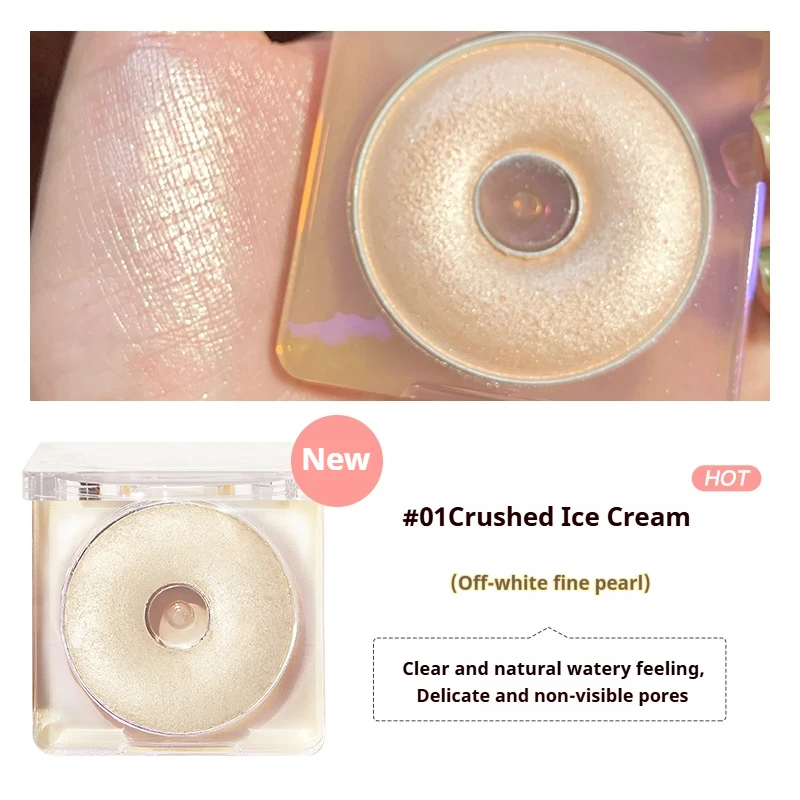 Judydoll 高光沢クリームシマーグリッターファイン真珠光沢のあるフラッシュハイライター長持ちしやすい顔明るくメイクアップ