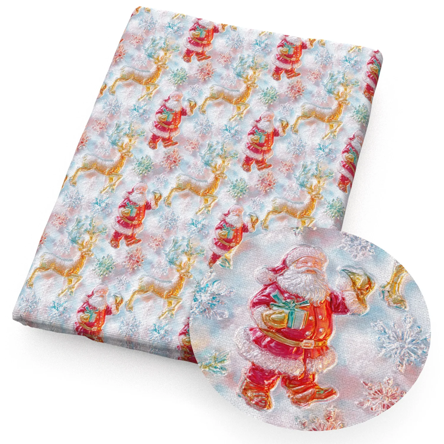 

50*145 см Рождественская полиэфирная хлопчатобумажная ткань с принтом Санта-Клауса для шитья тканей для квилтинга, материал для рукоделия, сделай сам, ручная работа