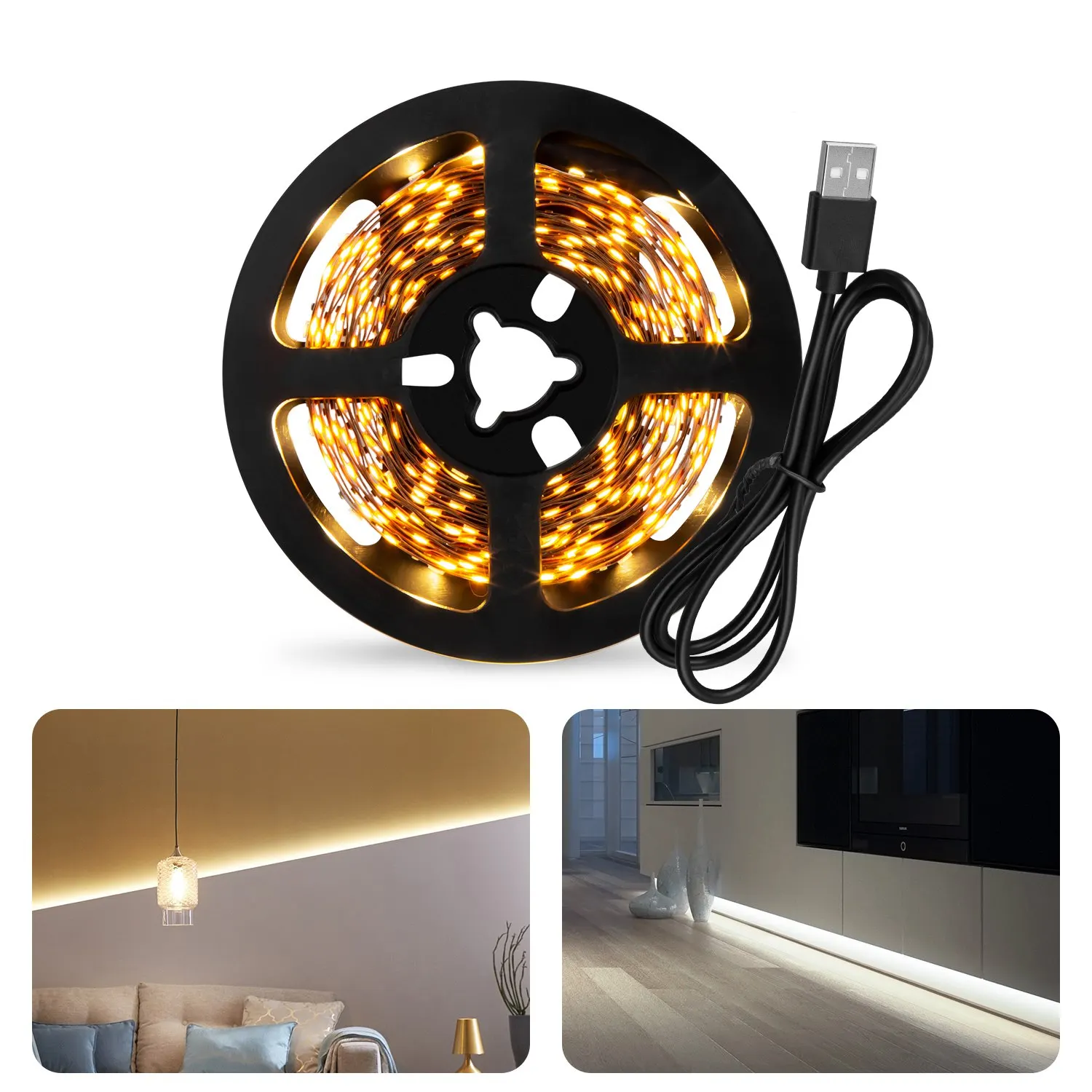 LICE-ในร่ม LED Strip 5V USB 2835 Tiras LED Light Strip Backlight ทีวีโคมไฟห้องนอน