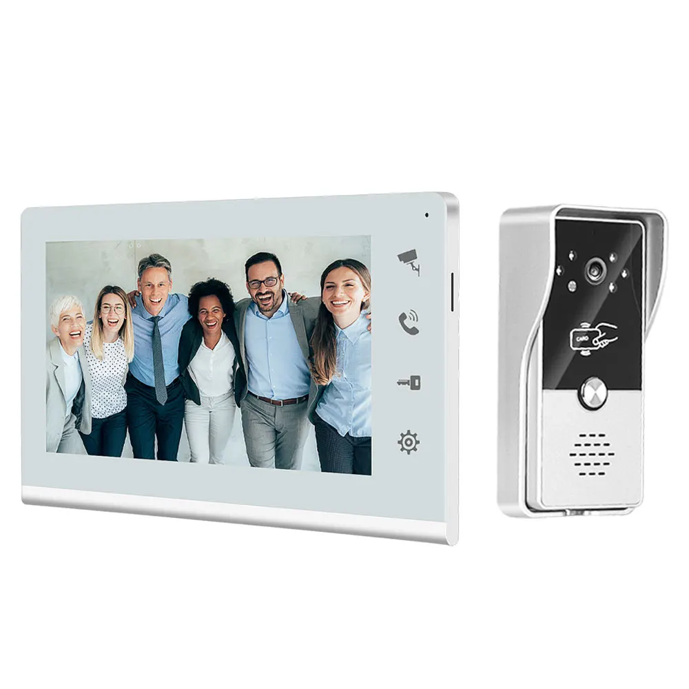 Smart Bedrade Video-Intercom Voor Thuis Buitendeur Telefoon Met Scherm 7 Inch Monitor Straatdeurbel Rfid Call Panel Elektrisch Slot