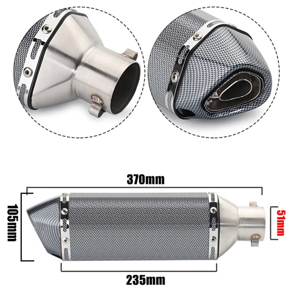 Für Yamaha YZF R6 1998-2005 Auspuffendrohre Schalldämpfer 370mm Mittelrohr-System Auspuffanlagen Auspuffrohre Auspuffsystem Slip-on – Detail 3