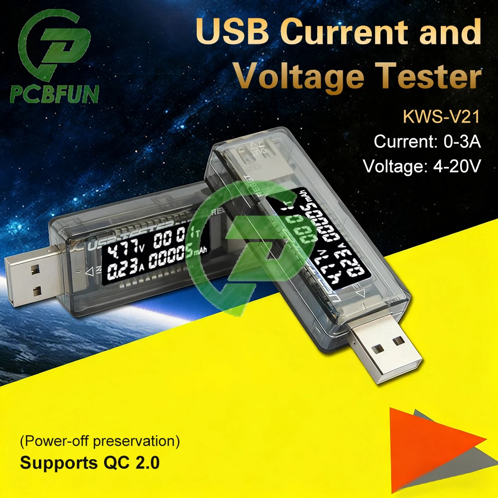 USB Power Meter Tester IPS LCD Display Voltage Current Monitor Plug Play Compact Design for USB Devices