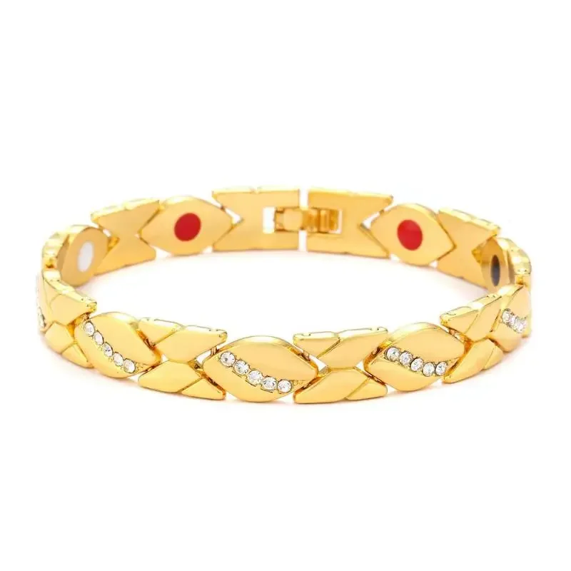Retro Copper Color Magnetic Bracelet Men\'s Arthritis Pain Relief Adjustable Bio-Energy Blood Pressure Bracelet Healthy Jewelry