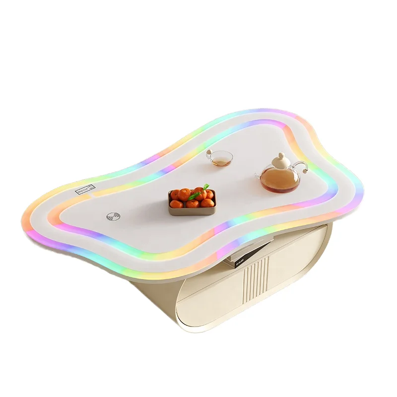 

Stylish and Simple Living Room Smart Touch Lighting Table butterfly Shaped Home Furniture with Auxiliary Functions