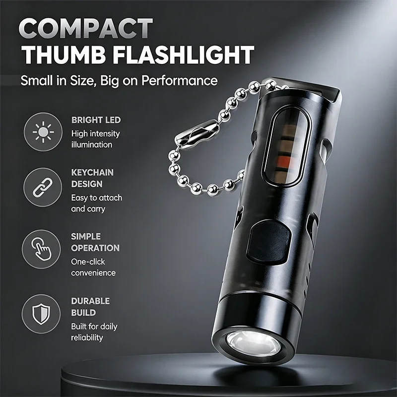 New LED mini flashlight multifunctional portable USB rechargeable outdoor emergency small flashlight with pen clip