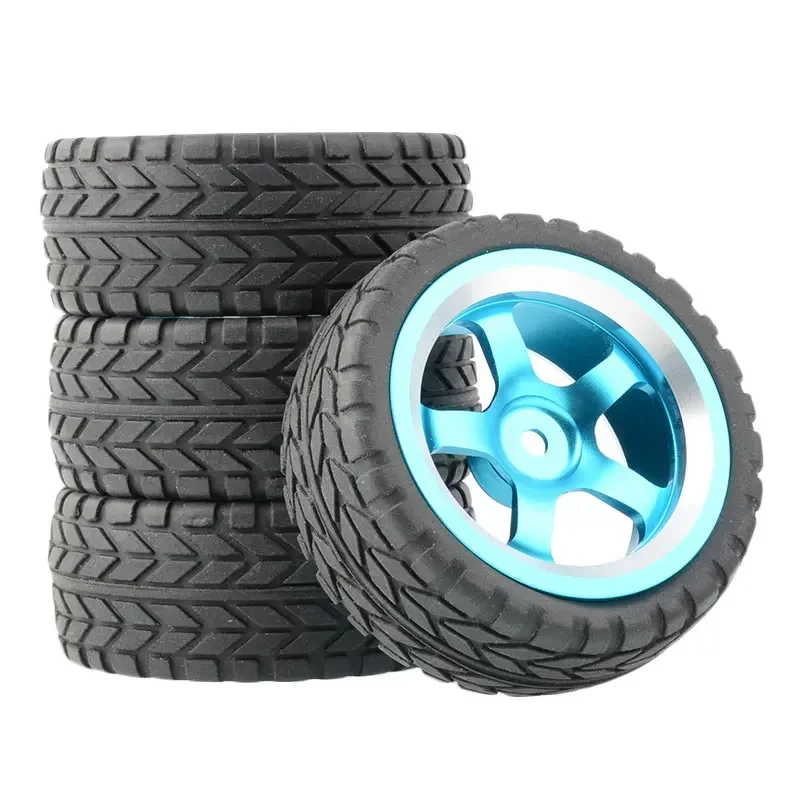 Wltoys 144001 124007 124019 A959-B 65mm Rubber Tires & Metal Wheel Rims 12mm Hex – Durable Grip for High-Speed RC Car Racing