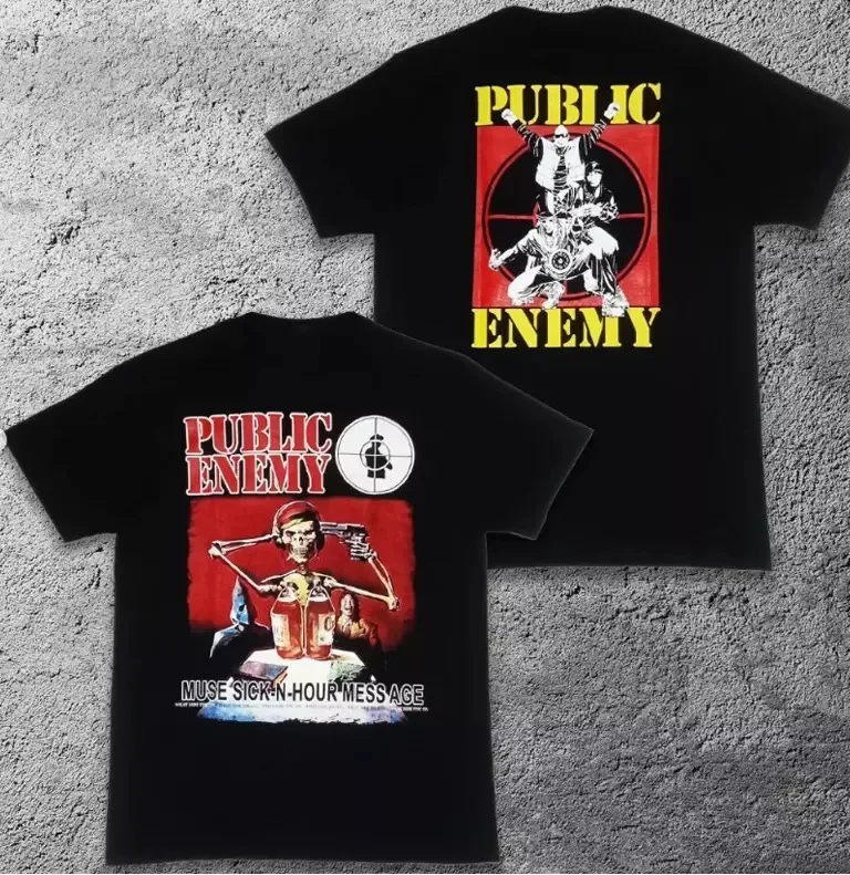 

Футболка Public Enemy Muse Sick-n-hour Mess Age, хлопковая футболка унисекс, американская футболка большого размера с короткими рукавами для мужчин и женщин, уличный топ в стиле хип-хоп